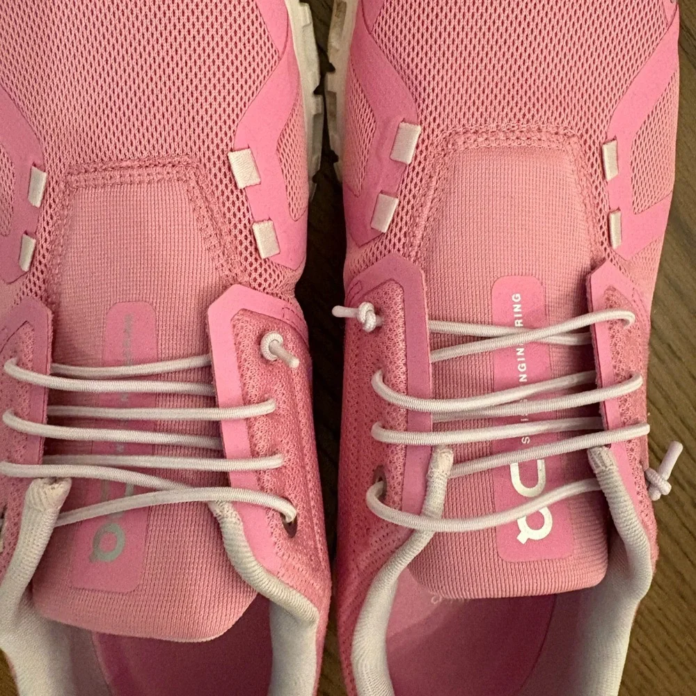 ON Women's Cloud 6 Pink (Raspberry) Athletic Shoes - Picture 5 of 6